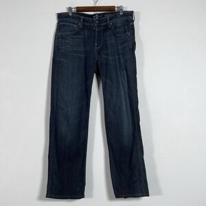7 For All Mankind Austyn Jeans Mens Sz 34x31 Blue Straight Leg
